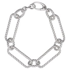 Alex Jona Sterling Silver Wicker Link Chain Bracelet