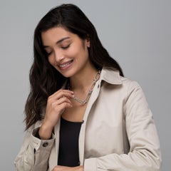 Alex Jona - Collana a catena in vimini d'argento con maglie di vimini