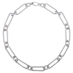 Alex Jona Sterling Silver Wicker Link Chain Necklace