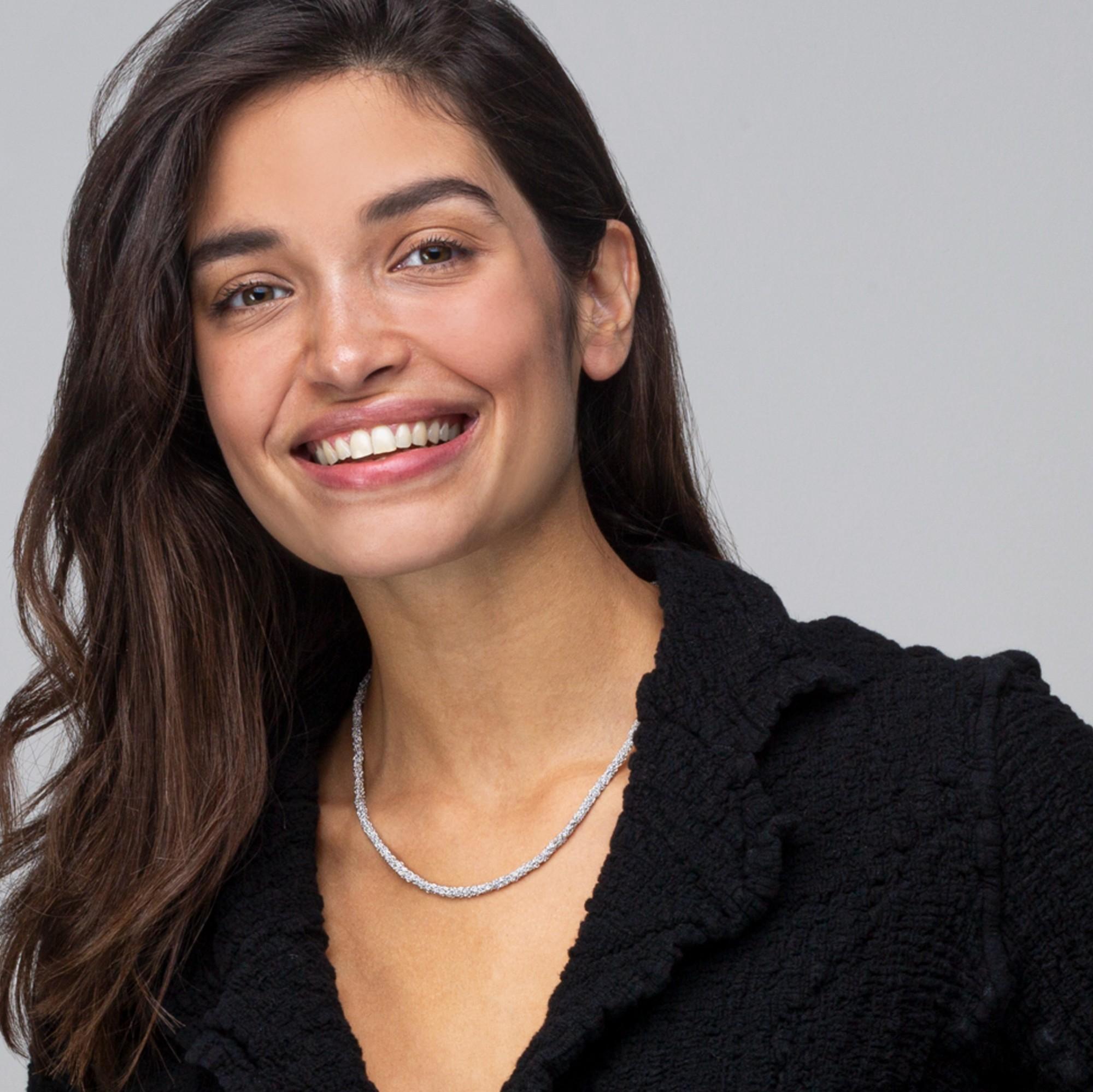 Alex Jona - Collana con catena intrecciata in argento sterling In condizioni Nuovo in vendita a Lugano, CH
