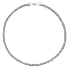 Alex Jona Sterling Silver Woven Chain Necklace