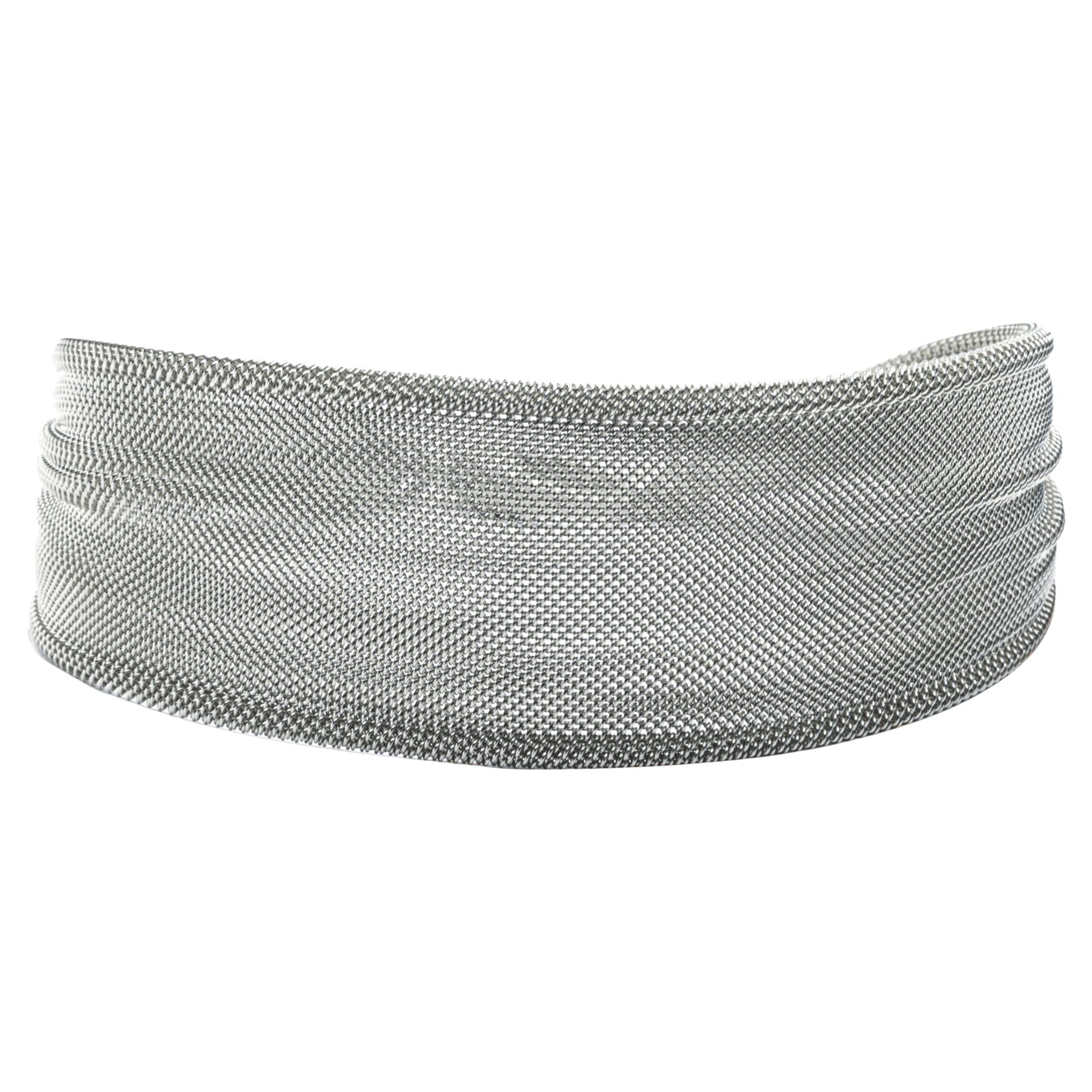 Alex Jona Sterling Silver Woven Plissé Cuff Bracelet