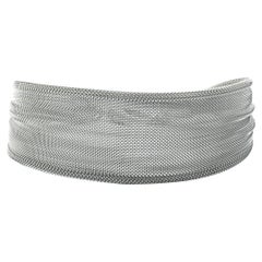 Alex Jona Sterling Silver Woven Plissé Cuff Bracelet