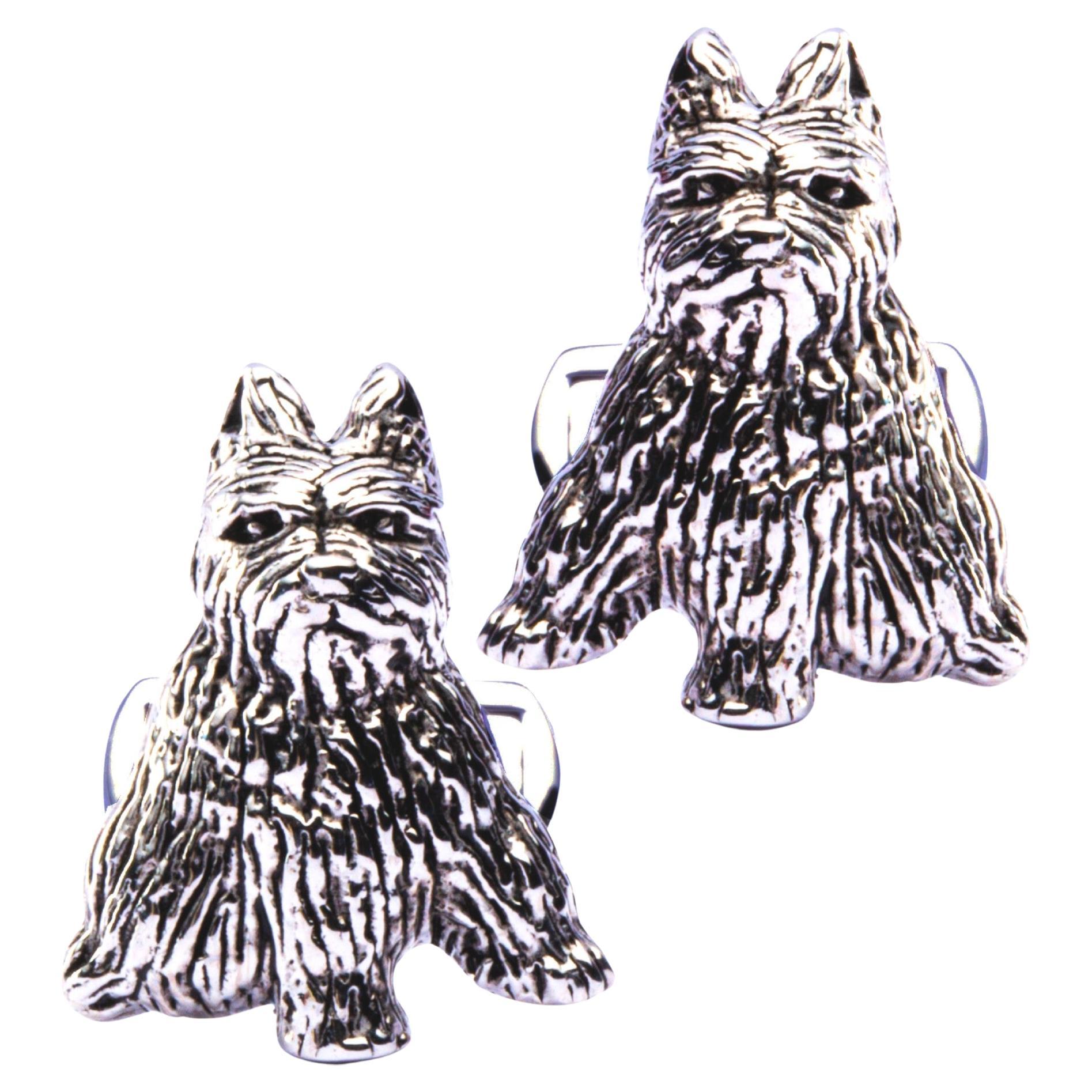 Gemelli Alex Jona in argento Sterling Zwergschnauzer Miniature Dog