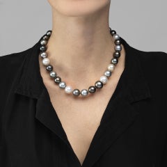 Alex Jona Tahiti Grey White South Sea Pearl Necklace