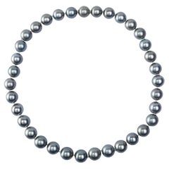 Alex Jona Collar de perlas gris plata Tahití