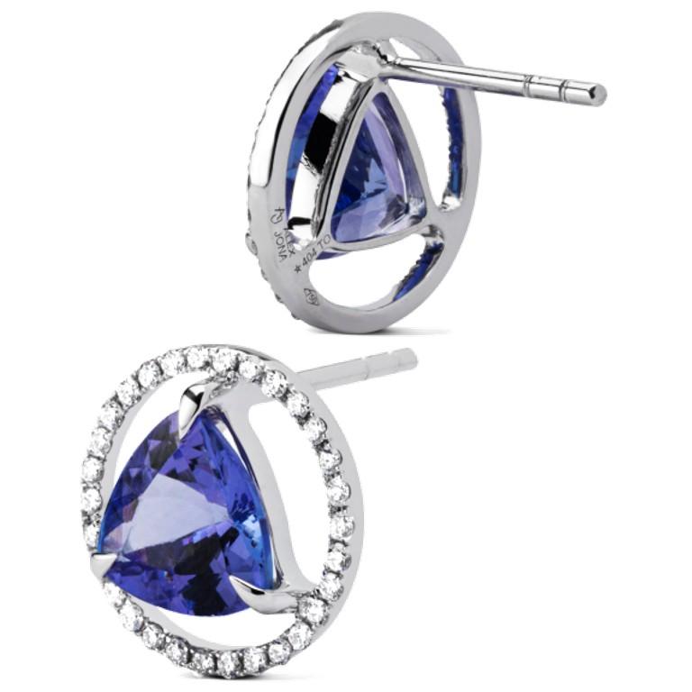white gold tanzanite earrings