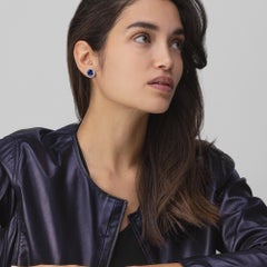 Alex Jona Tanzanite White Diamond White Gold Stud Earrings
