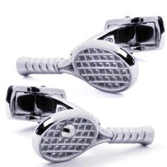 Alex Jona Tennis Racket Sterling Silver Cufflinks