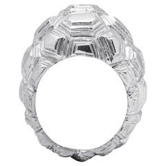 Alex Jona Testudo 18 Karat White Gold Dome Ring