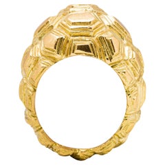 Alex Jona Testudo 18 Karat Yellow Gold Dome Ring