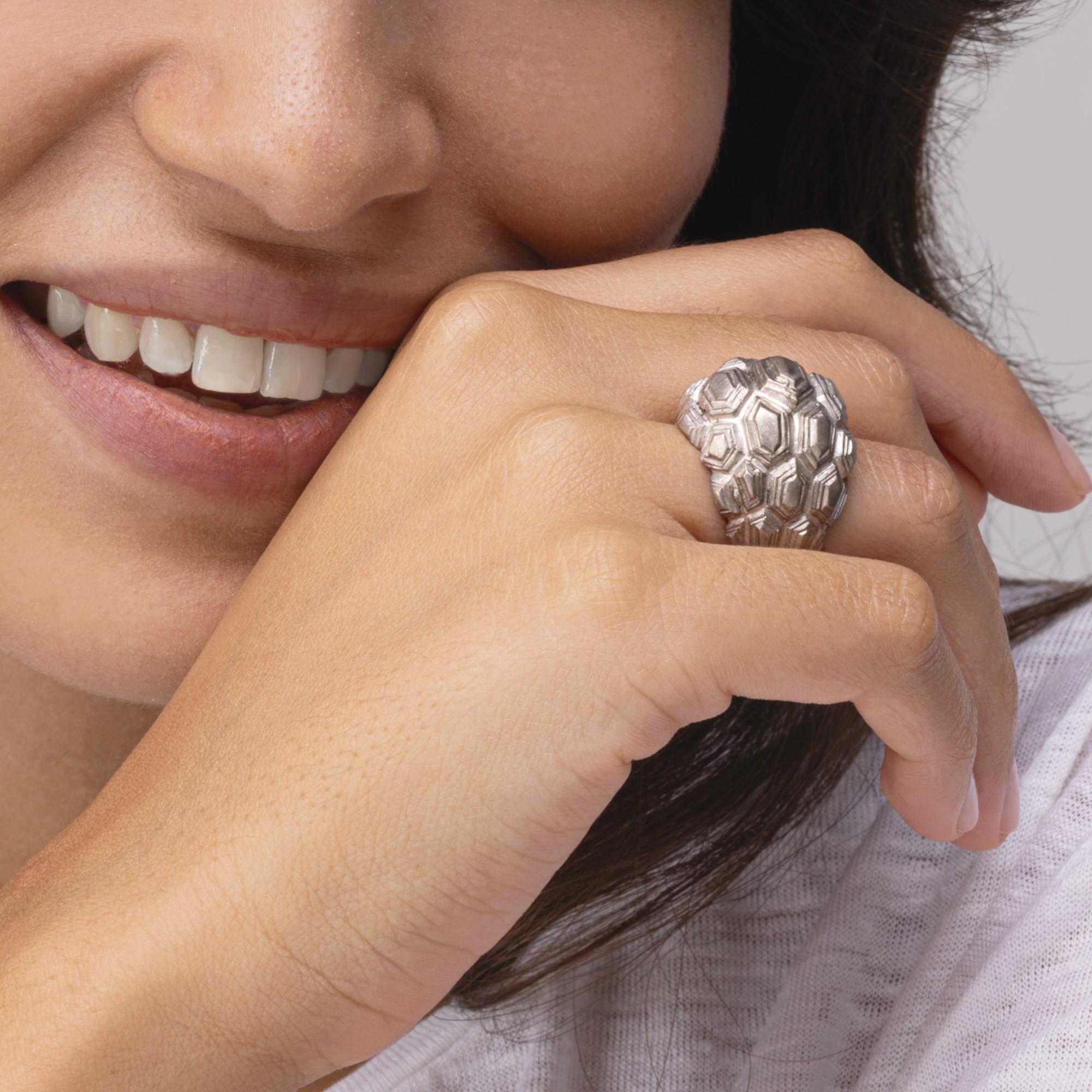 sterling silver dome rings