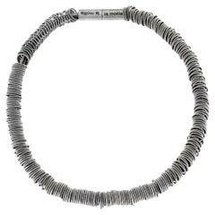 Used Alex Jona Tiziana N1 Stainless Steel Spring Choker Necklace