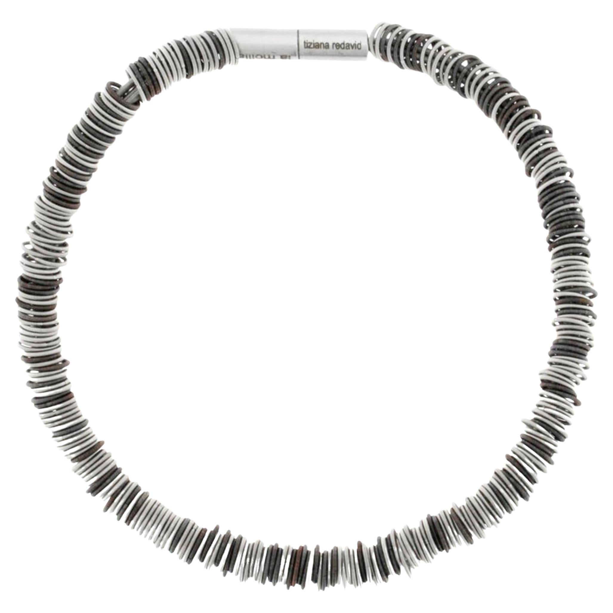Alex Jona Tiziana N1 Stainless Steel Spring Choker Necklace For Sale