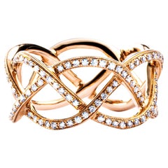 18 Karat Roségold Ewigkeitsring mit weißem Diamanten von Jona Treillage