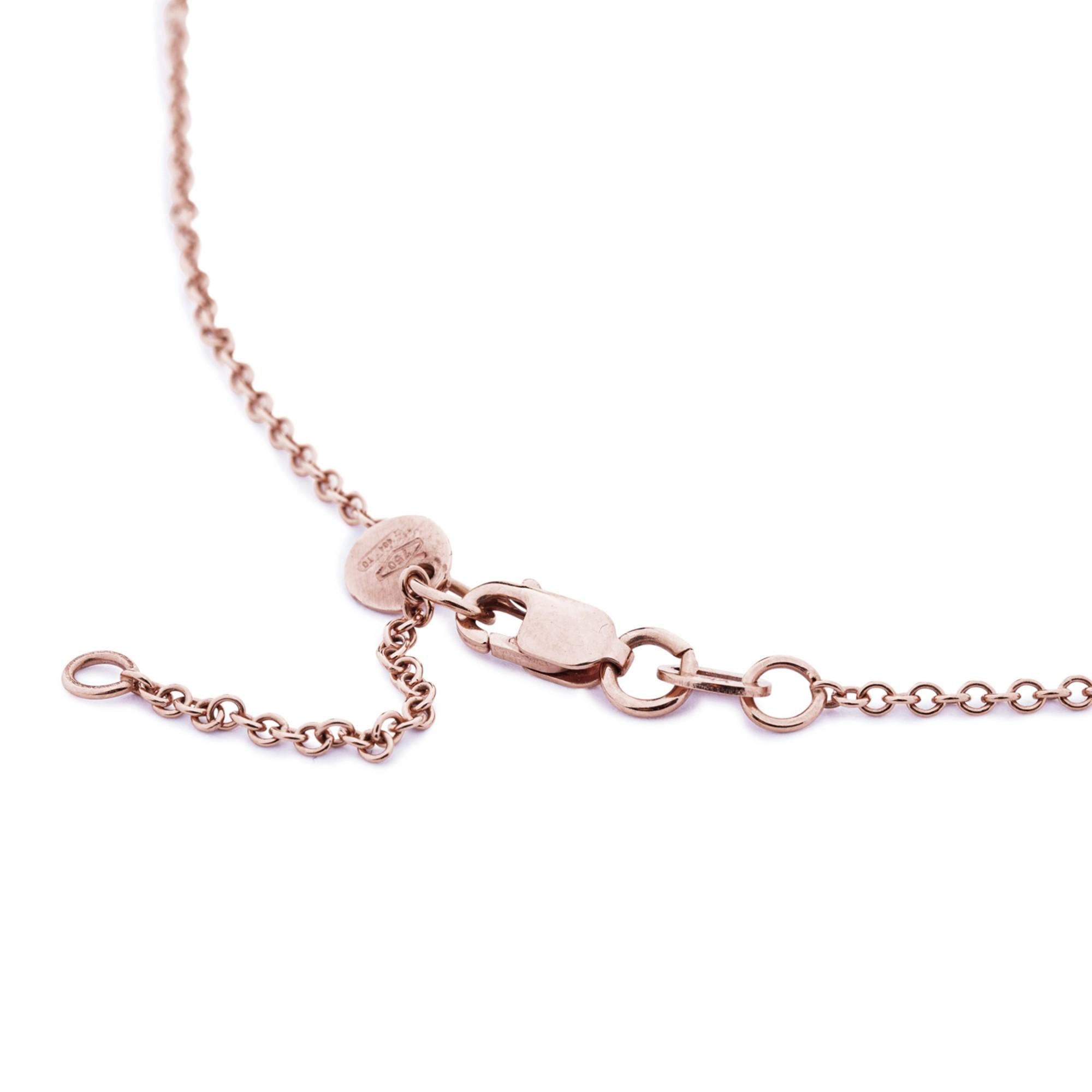 Collana a catena in oro rosa 18 carati con turchese di Alex Jona in vendita 1