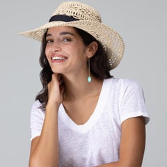 Alex Jona Turquoise 18 Karat Rose Gold Pendant Earrings