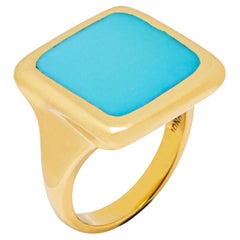 Alex Jona Turquoise 18 Karat Yellow Gold Ring