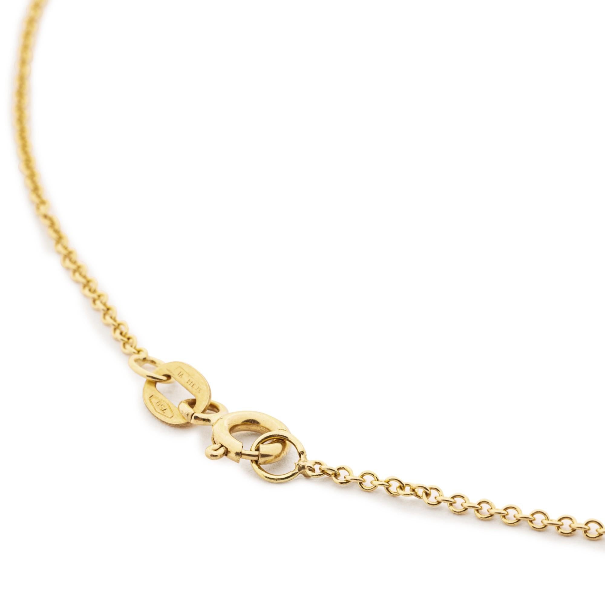 Alex Jona, collier cylindrique en or jaune 18 carats avec turquoise Pour femmes en vente