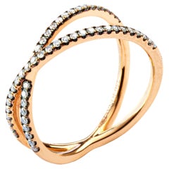 Jona Twiggy White Diamond 18 Karat Rose Gold Ring For Sale at 1stDibs