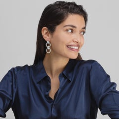 Alex Jona Twisted Wire Sterling Silver Pendant Earrings