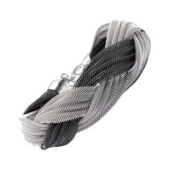 Alex Jona Two-Tone Sterling Silver Woven Tress Bracelet