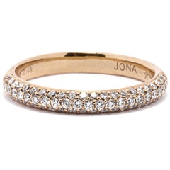 Bracelet jonc Alex Jona en or rose 18 carats et diamants blancs