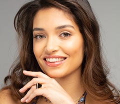 Alex Jona White Diamond 18 Karat Rose Gold Band Ring