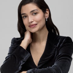 Alex Jona White Diamond 18 Karat White Gold Bar Earrings