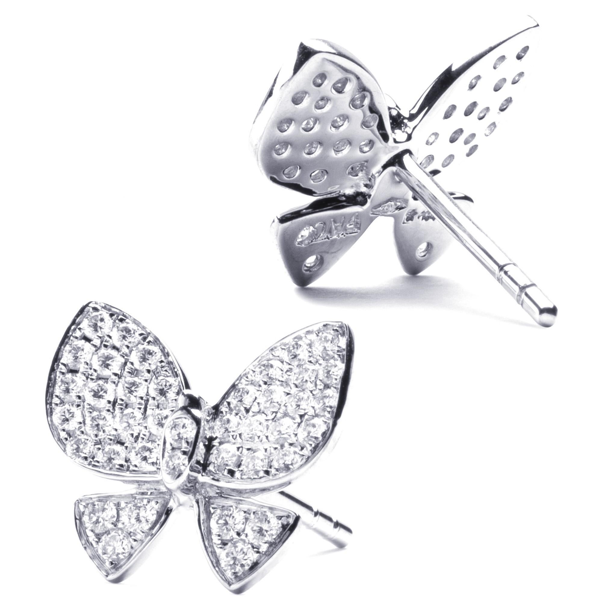 gucci silver butterfly earrings