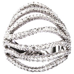 Alex Jona Anillo Cúpula Diamante Blanco Oro Blanco 18 Kilates