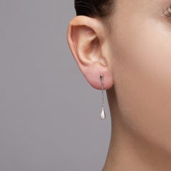 Alex Jona - Orecchini a goccia con diamante bianco in oro bianco 18 carati