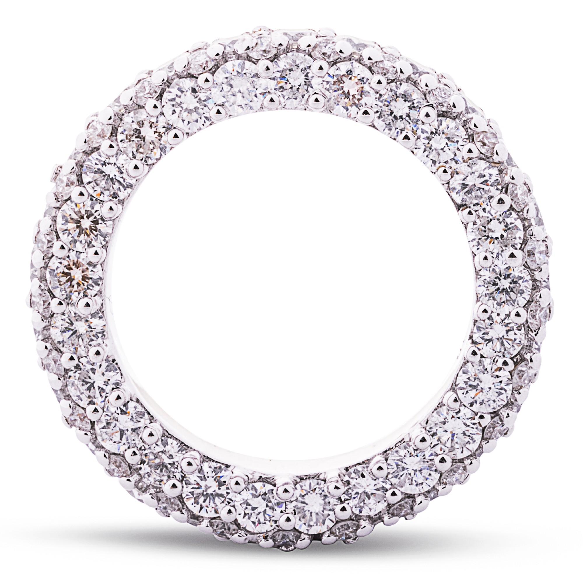 Weißer Diamant-Eternity-Ring aus 18 Karat Weißgold von Alex Jona Damen im Angebot