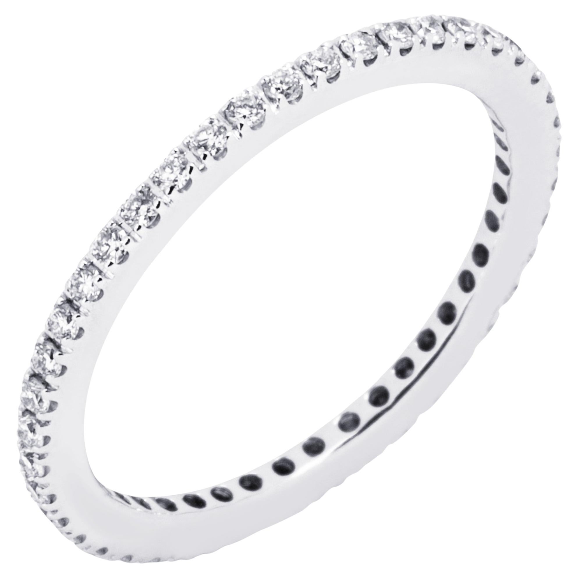 Alex Jona White Diamond 18 Karat White Gold Eternity Band Ring