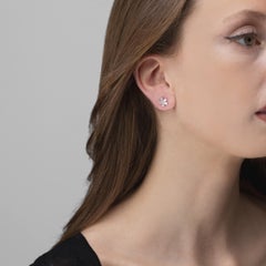 Alex Jona White Diamond 18 karat White Gold Flower Earrings
