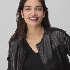 Alex Jona White Diamond 18 karat White Gold Flower Earrings