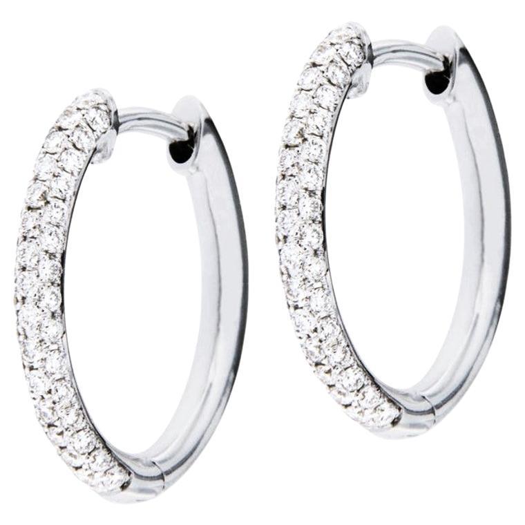 Alex Jona Weiße Diamant-Ohrringe aus 18 Karat Weißgold im Angebot