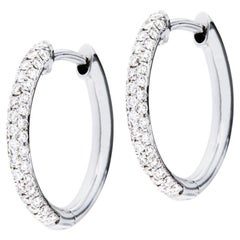 Alex Jona, boucles d'oreilles en or blanc 18 carats avec diamants blancs