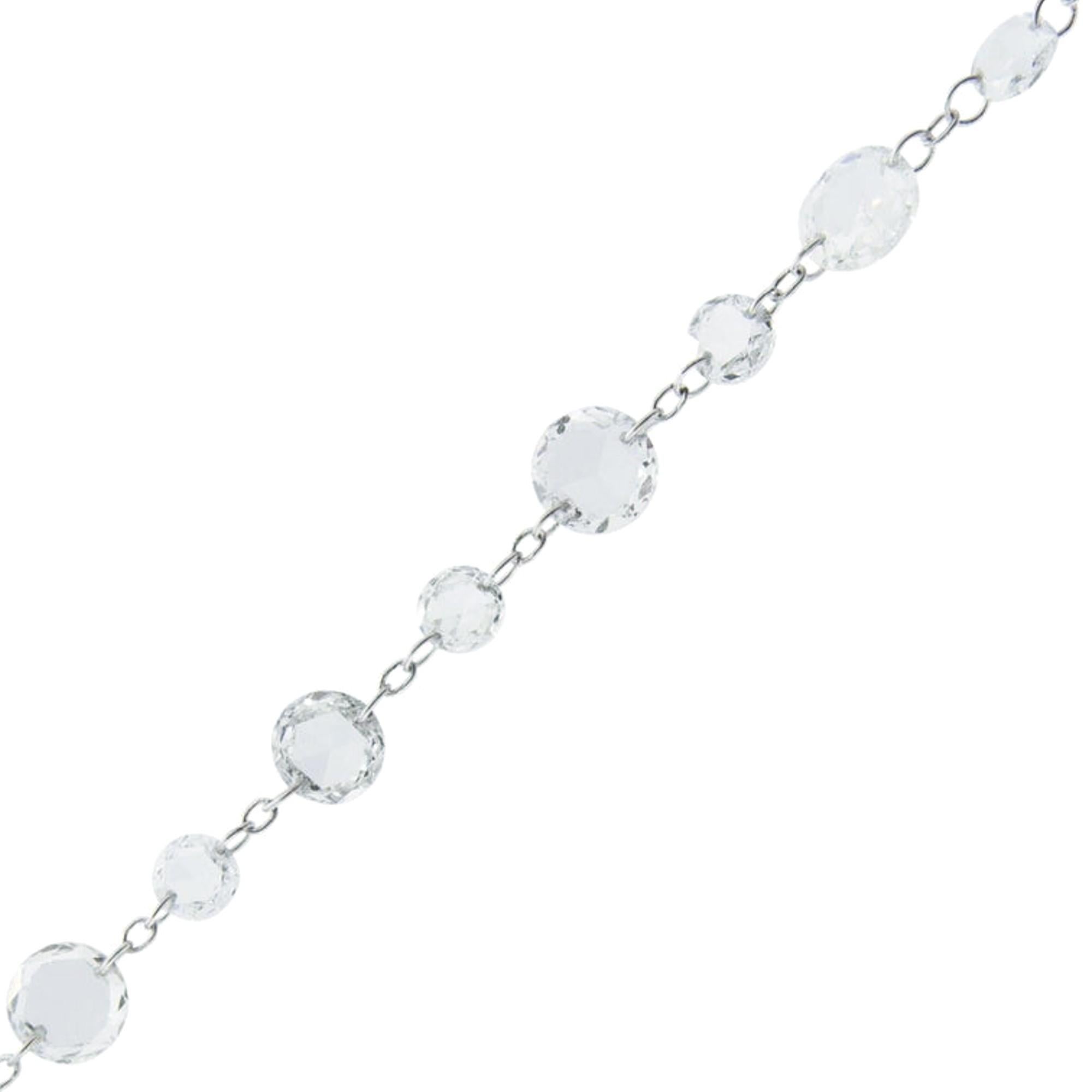 Alex Jona White Diamond 18 Karat White Gold Necklace In New Condition For Sale In Torino, IT