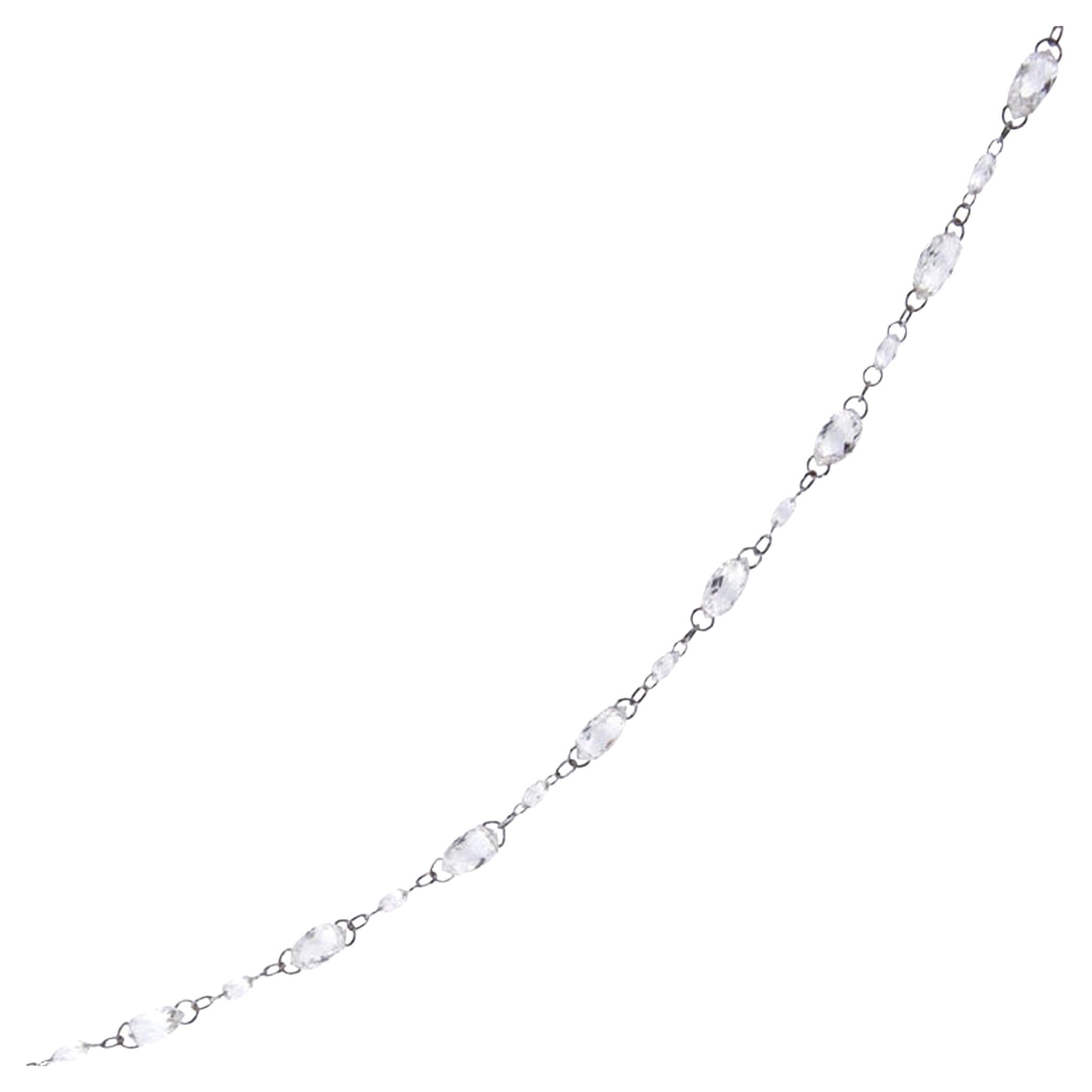 Alex Jona Weiße Diamant-Halskette aus 18 Karat Weißgold im Angebot
