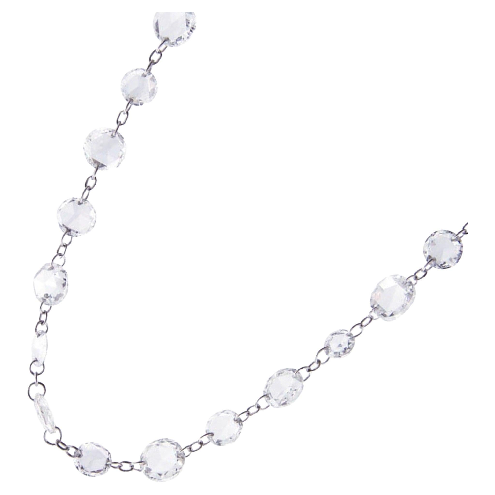 Alex Jona White Diamond 18 Karat White Gold Necklace For Sale