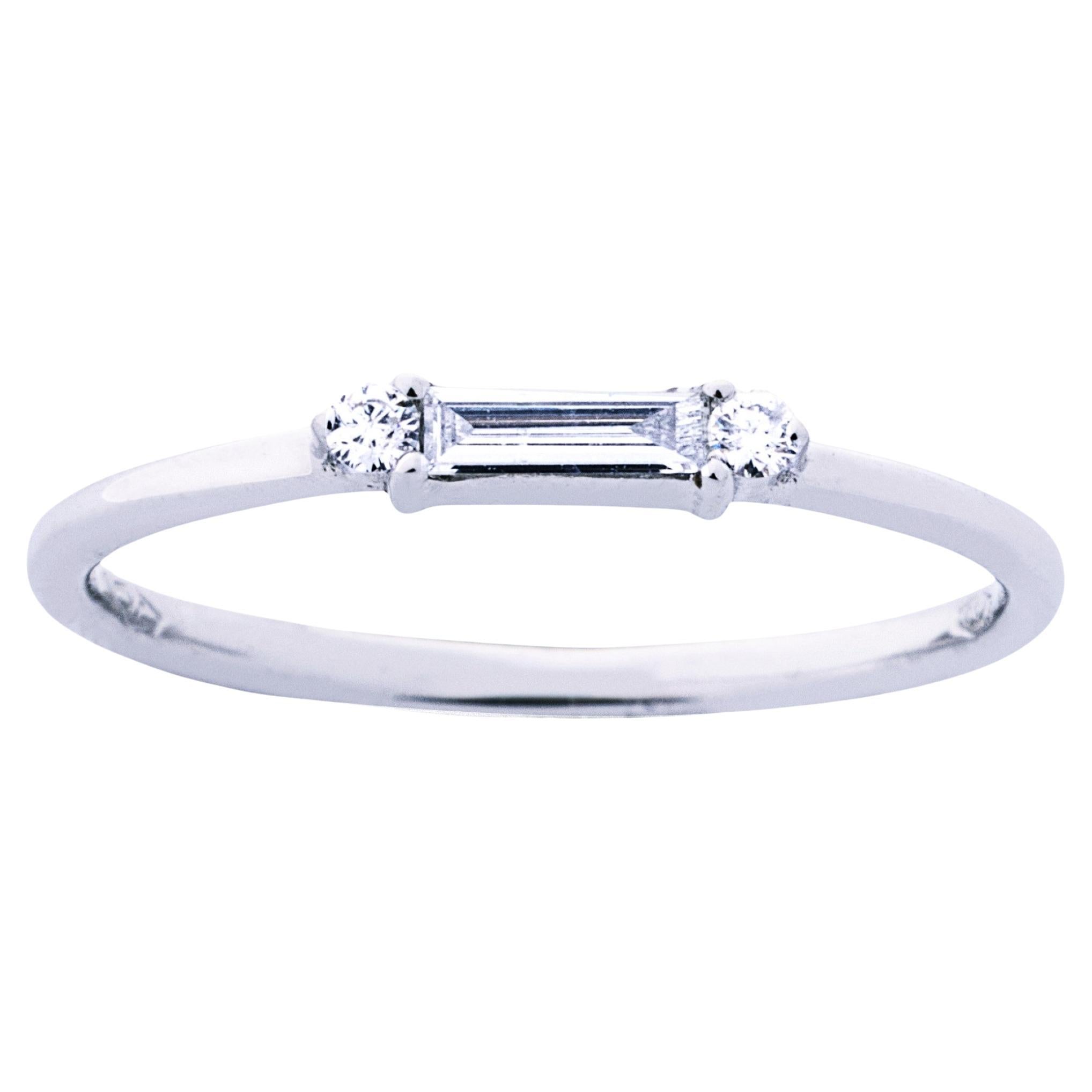 Alex Jona White Diamond 18 Karat White Gold Ring For Sale