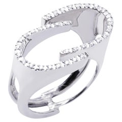 Alex Jona White Diamond 18 Karat White Gold Ring