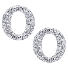 Alex Jona, clous d'oreilles en or blanc 18 carats et diamants blancs