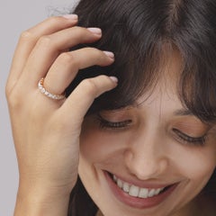 Alex Jona White Diamond 18 Karat Yellow Gold Band Ring