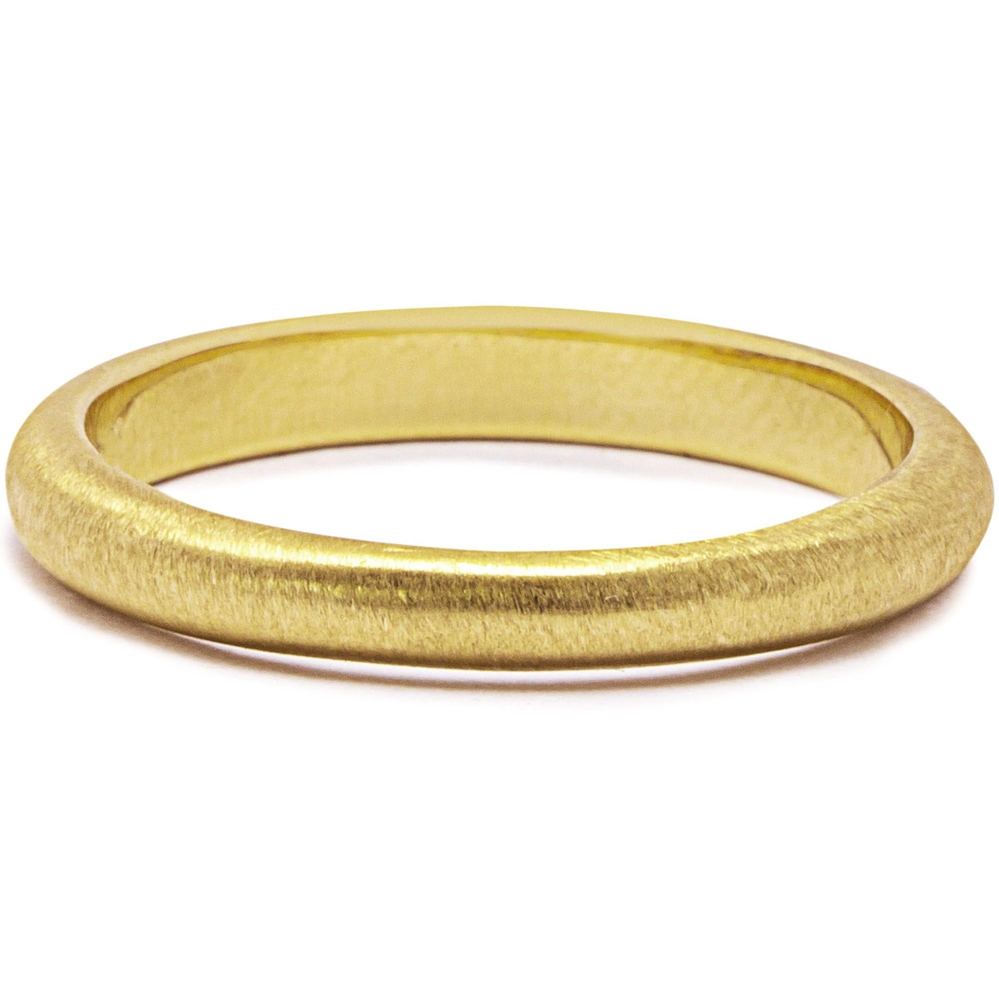 Alex Jona White Diamond 18 Karat Yellow Gold Band Ring For Sale 1