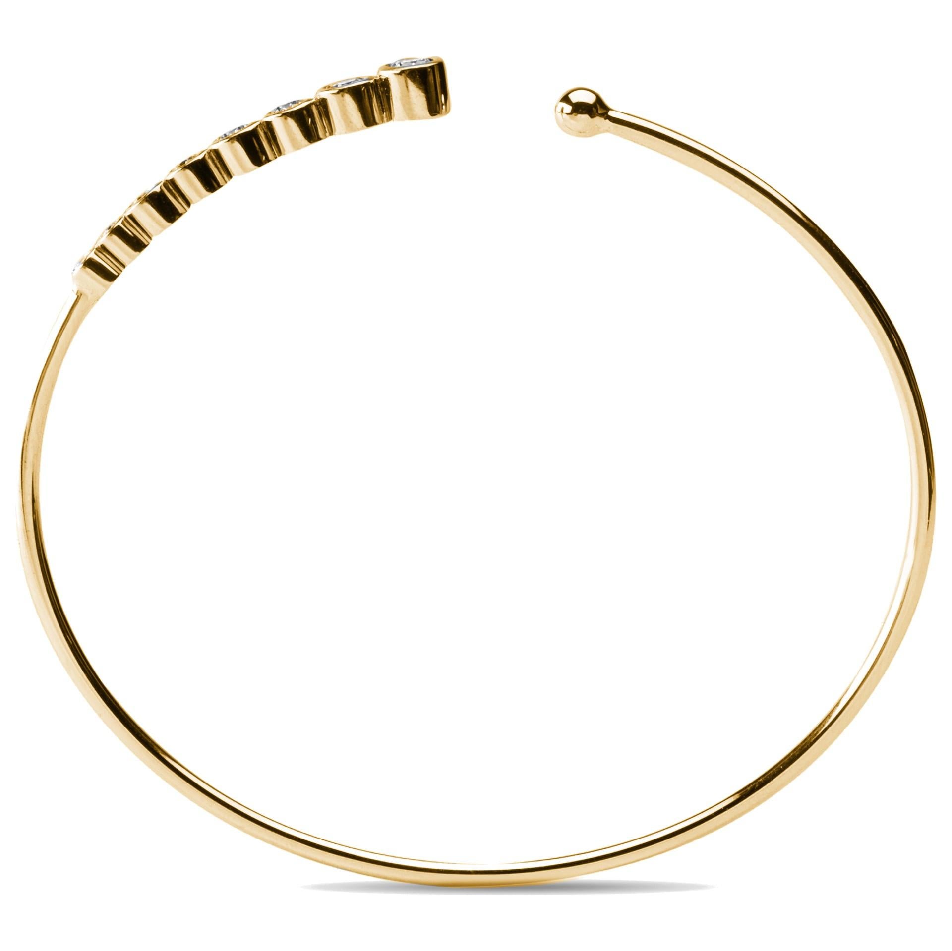 Alex Jona Bracciale con diamanti bianchi in oro giallo 18 carati In condizioni Nuovo in vendita a Lugano, CH