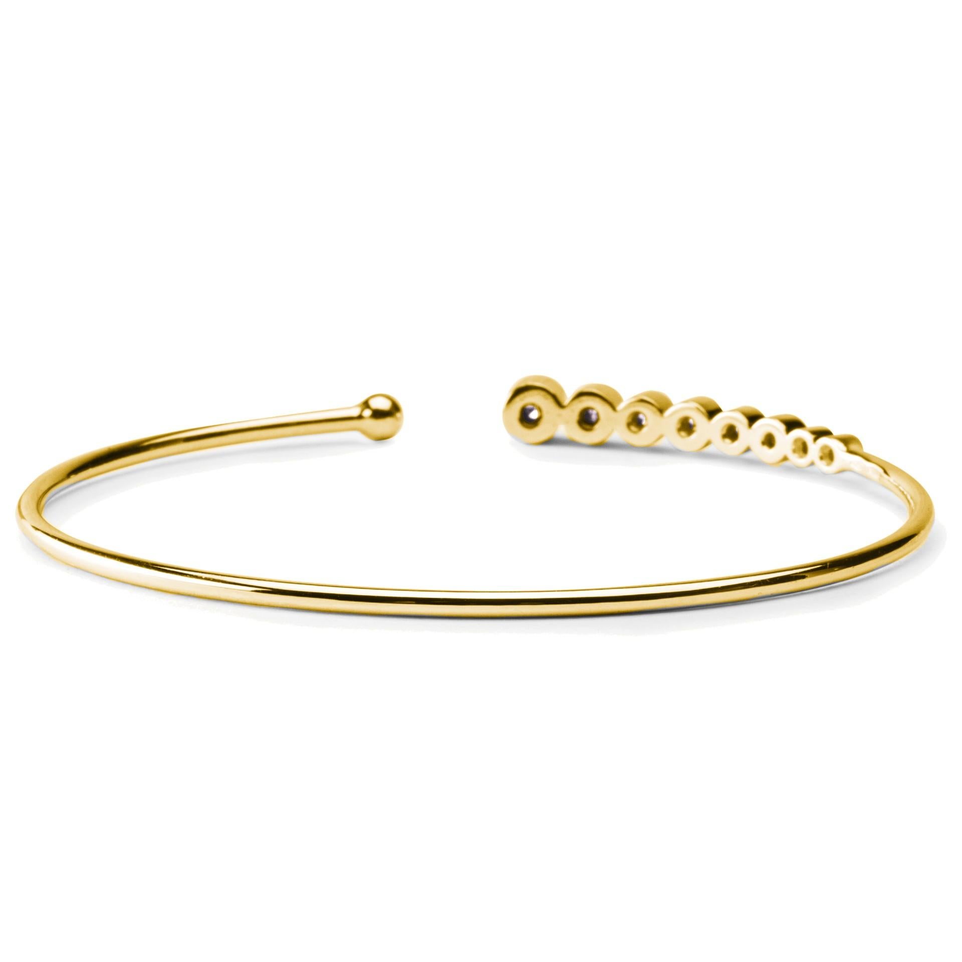 Alex Jona Bracciale con diamanti bianchi in oro giallo 18 carati in vendita 1