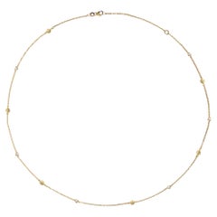 Alex Jona White Diamond 18 Karat Yellow Gold Chain Necklace