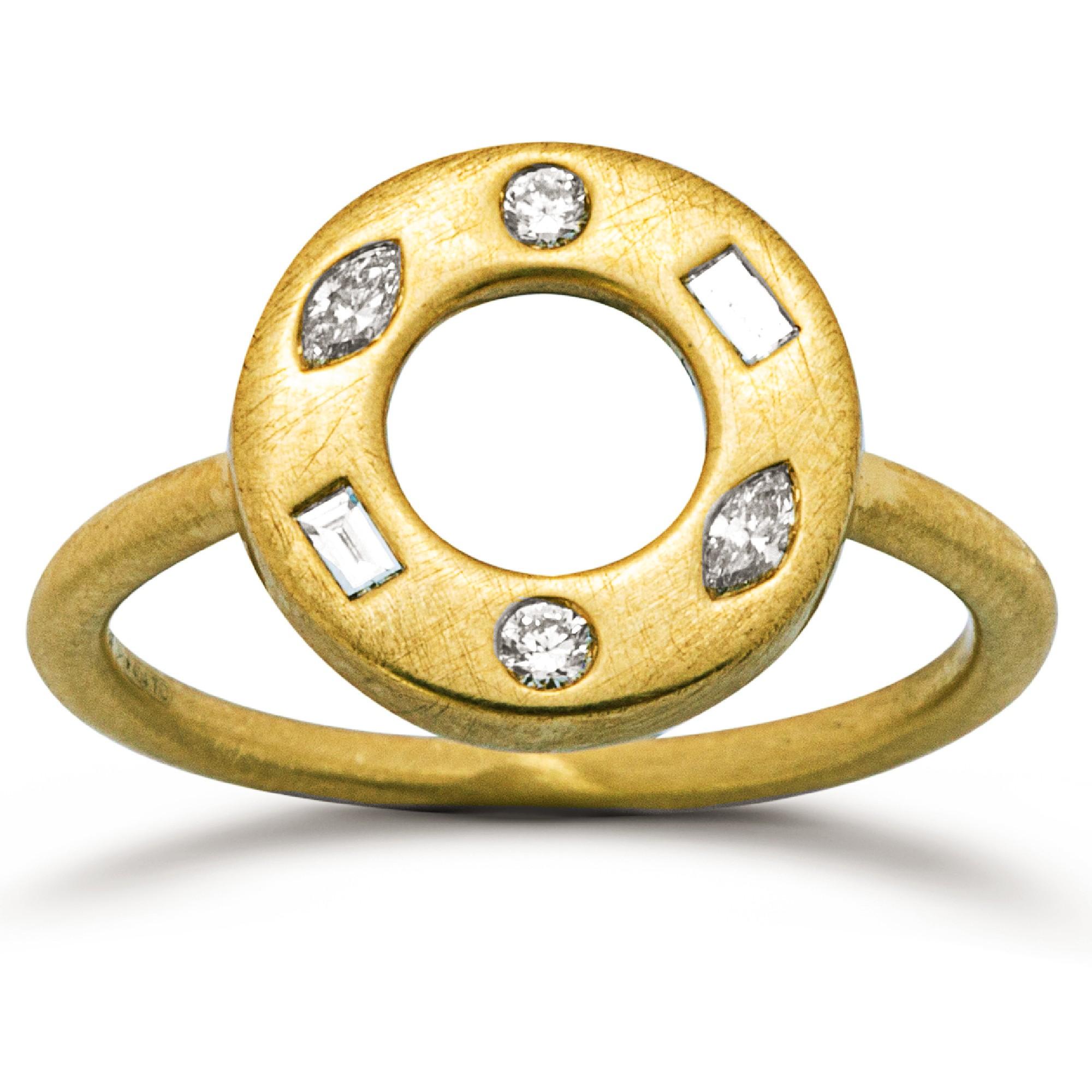 frosted gold ring